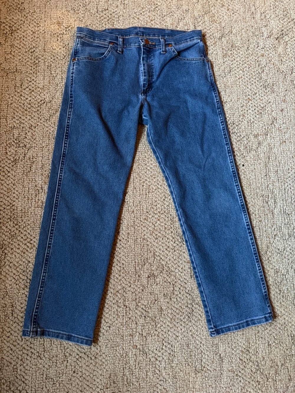 Wrangler Straight-Leg Blue Jeans